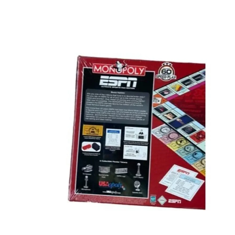 2006 ESPN Monopoly Board Game NEW SEALED Ultimate Sports Fan Collectors Edition